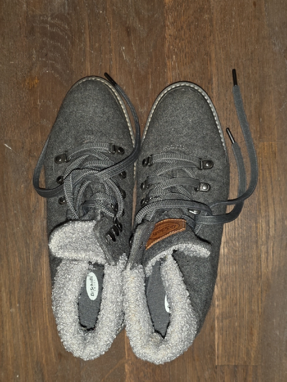 Dr. Scholl's Gray Women's Winter Lace-Up Boots